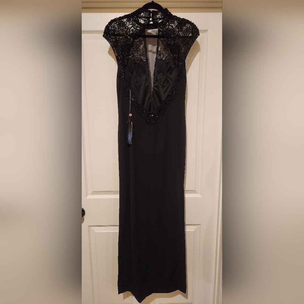 Sue Wong Black Beaded Gown